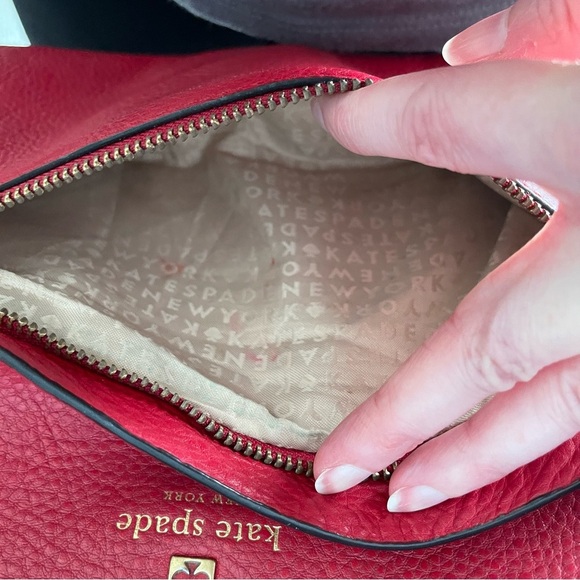 Kate Spade Red Starla Grant Park Pebble Leather Crossbody Purse - Picture 8 of 14